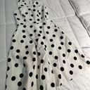 Polka Dots Midi Dress White Size 2 Photo 0