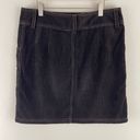 INC I.N.C Dark Brown Corduroy High Rise Button Fly Preppy Academia A-Line Mini Skirt Photo 4