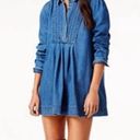 Free People  Baby Blues Denim Tunic in Robins Blue Dress Western Small Photo 11