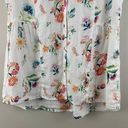 J.Jill  White Multicolor Floral Paisley Linen Collared Sleeveless Button Up Tank Photo 3