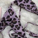 Chloe Rose  Size XS Dream On Triangle Top in Purple Leopard NWT Photo 2