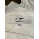 Jason Wu  Collective Collarless Button Down Top White Womens Size XL Photo 8