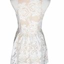 FATE. Lace Fit & Flare Halter Mini Dress White Cream S Photo 7