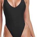 Relleciga  90s Trend One Piece Thong Swimsuit High Cut Low Back MSRP$119 Size M Photo 3