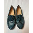 Ann Mashburn  Blue Green Python Loafers Sz. 36 Made in Italy (US 5.5) Photo 1