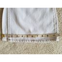 Hidden Jeans  Happi  White w/Gold Stitching Flare Leg w/ Side Slits Women's Sz 26 Photo 11