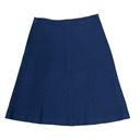 St. John  Caviar Women's Mini Skirt Knitted Wool A-Line Side Zip Navy Blue Size 4 Photo 7