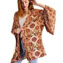 easel  Floral Printed Kimono Cardigan Swim Cover NWT Size Large Photo 0