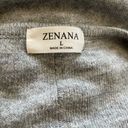 Zenana Outfitters Melange V Neck Button Cardigan size Large Gray Photo 4