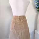 AG Adriano Goldschmied  Mid-Box Tan Corduroy Skirt Photo 5