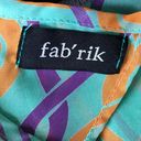 fab'rik  Blouse Small? Sheer Swing Back Flowy Abstract Artsy Festive Retr… Photo 11