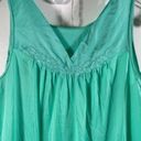 Vanity Fair Vintage  Size 32 Green Nylon Two Piece Nightgown Robe Set Button Photo 11