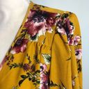 Xhilaration NWOT Gold Yellow Floral Long Sleeved Smocked Dress Photo 12