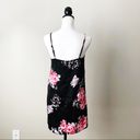 Honey Punch  | Black Floral Satin Slip Nighty Sz S Photo 6