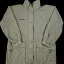 Columbia Vintage Women  Light Softshell Cinch Waist Beige Jacket Large Photo 2