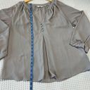 Zoa Silky Grey Blouse Small Business Casual Classy V-Neck Women’s Ladies Shirt  Photo 6