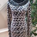 Adrienne Vittadini  Gray Wool Sequin Round Neck Long Sleeve Pullover Sweater L Photo 12