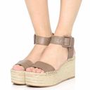 Vince  Abby Croc Espadrille Platform Sandals Taupe Summer Bohemian Chic size 9 Photo 8