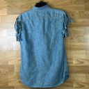 Krass&co Lauren Jeans  Ralph Lauren Shredded Sleeves Denim Lightweight Shirt Photo 1