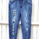 Forever 21 + distressed high waist jeans Size 14 Photo 0