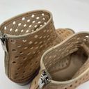 Loeffler Randall  Ione Beach Tan Leather Perforated Peep Toe Ankle Boots Shoes 6 Photo 7