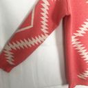 Aztec Bohemian Western Southwestern Festival Cowgirl Tribal Womens Sweater Sz M Orange Size M Photo 3