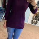 New York & Co. NY&C Purple Lace Up Back Knit Sweater Photo 1