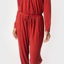 Gibsonlook Wrap Soft Luxe Stretchy Red Jogger Jumpsuit Size Small Photo 0