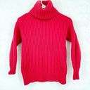 Everlane  Women's Red 100% Wool Knit Ribbed Turtleneck Sweater Size XS Photo 0