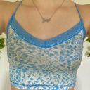 Blue Cheetah y2k Lace Cami Size M Photo 0