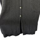 Michael Stars  Sz OS Women's Black Elbow Patches Button Down Duster Cardigan Photo 2