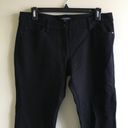 Eileen Fisher  Ponte Knit Ankle Jeans Black Womens Size 8P Petite Photo 2