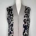 Lane Bryant  Wool Blend Leopard Sleeveless Duster Open Front Long Cardigan Photo 3