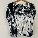 Young Fabulous and Broke 🦋  Black White Tie Dye Blouse XS Boho Bohemian Photo 1