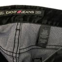 DKNY  Y2K Black Mixed Media Velvet Denim Flared Jeans 11 Photo 3