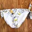 Jantzen NEW NWT  White Yellow Gray Black Floral Tie Knot Y2K Bikini BOTTOM 12 Photo 0