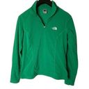 The North Face  TKA 100 pullover fleece 1/4 zip green women's size medium Photo 0