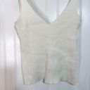 Debut Women's Ribbed Knit Tank Top Cream Sz S/M Photo 1