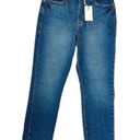 Good American  Good Classic Raw Hem High Waist Slim Jeans Blue940 Photo 1