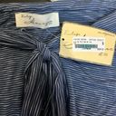 Vintage Havana NWT  Blue Striped Off the Shoulder Bell Sleeve Crop Top size Small Photo 2