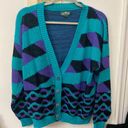 Cabin creek Vintage  Blue Multi Cardigan Photo 0