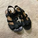 Paul Green  Black Leather Strappy Ankle Buckle Gladiator Sandal Womens Size 8 Photo 0