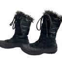 The North Face  Black Nuptse Purna Suede Leather Faux Fur Boots Photo 10