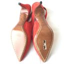 Polo  Ralph Lauren Women's Red Pointed Toe Kitten Heel Slingback Pumps Size 9B Photo 4