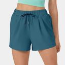 Halara NWT  High Waisted Pleated Side Pocket Casual Shorts 3" Small in Blue Photo 0