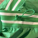 Aerie AE  Sporty Nylon Track Skirt Green Neon Stripe Athletic Exercise Small Photo 6