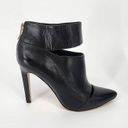 BCBGeneration  Carolyn Black Leather High Heel Peep Booties Women's Size 8.5 Photo 11