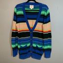 Quiksilver Quicksilver long cardigan sweater vintage colorful stripes women's size medium Photo 3