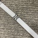 Brighton Vintage White Beige Leather Reversible Western Skinny Belt Photo 3