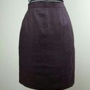 Saint Laurent Yves  Pencil Skirt EU 44 Vintage Wool Flax Purple Designer Luxury Photo 0